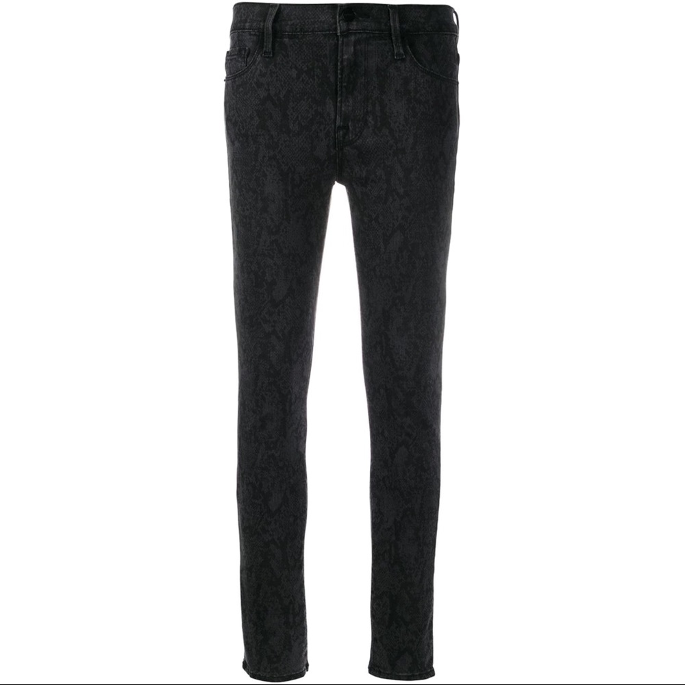 FRAME $220 Le Skinny Tonal Python Print Jeans - Picture 2 of 15